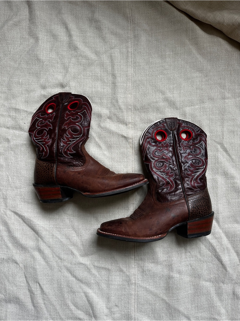 Ariat Crossfire 10008803 Mens 11.5D Brown Leather Square Toe Cowboy Western Boot